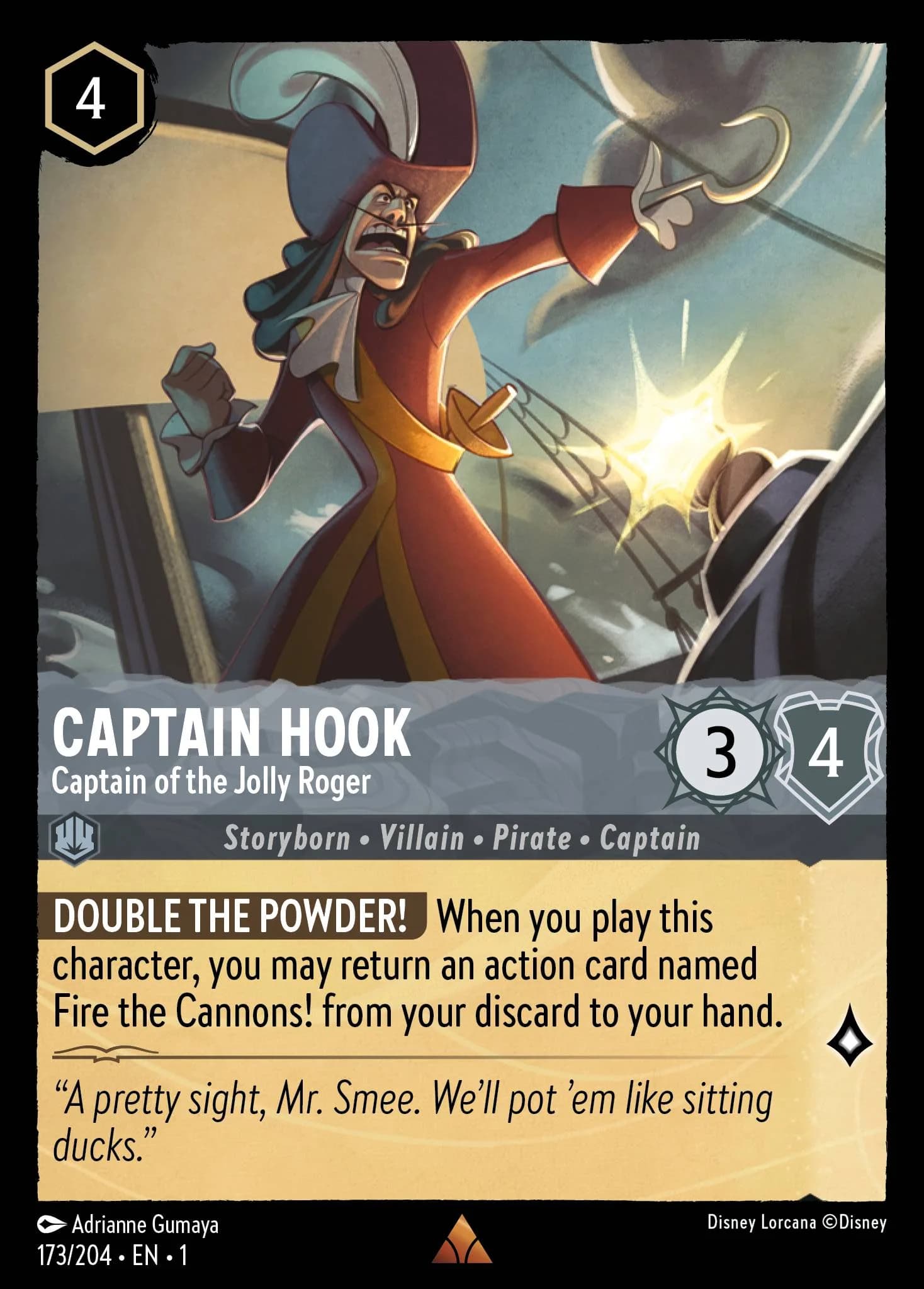 Captain Hook - Captain of the Jolly Roger 173/204 from The First Chapter