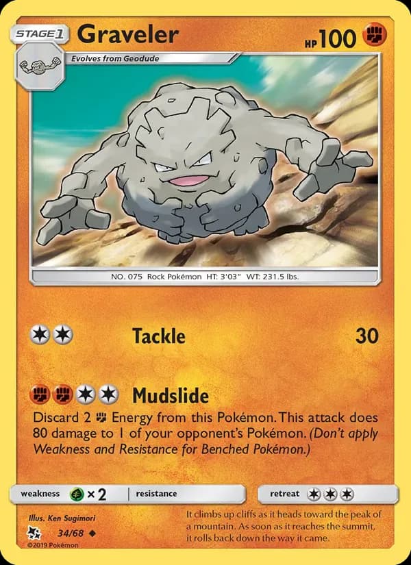 Graveler 34/68 from Hidden Fates