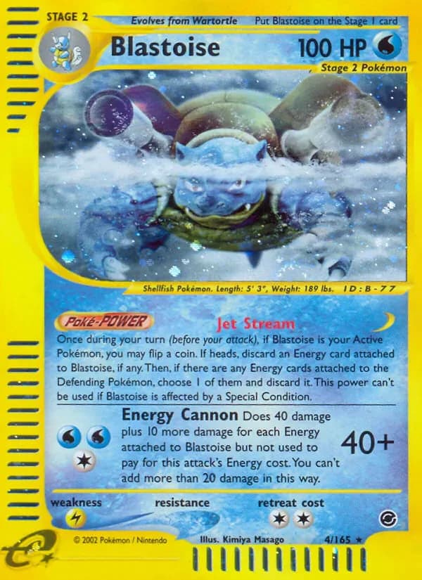 Blastoise 4/165 from Expedition Base Set