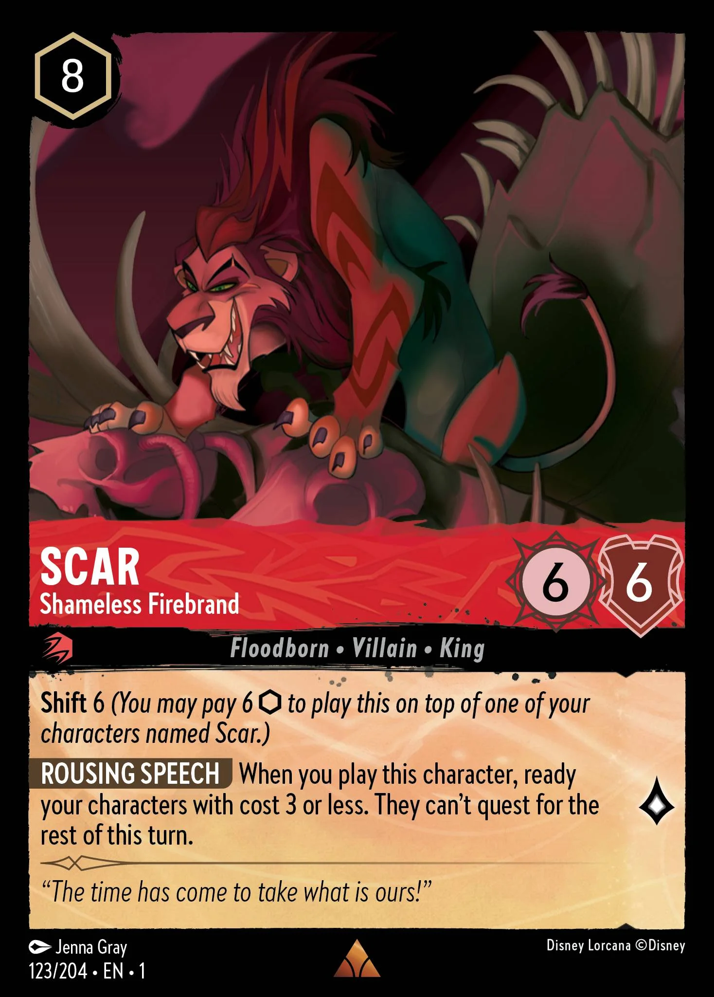 Scar - Shameless Firebrand 123/204 from The First Chapter
