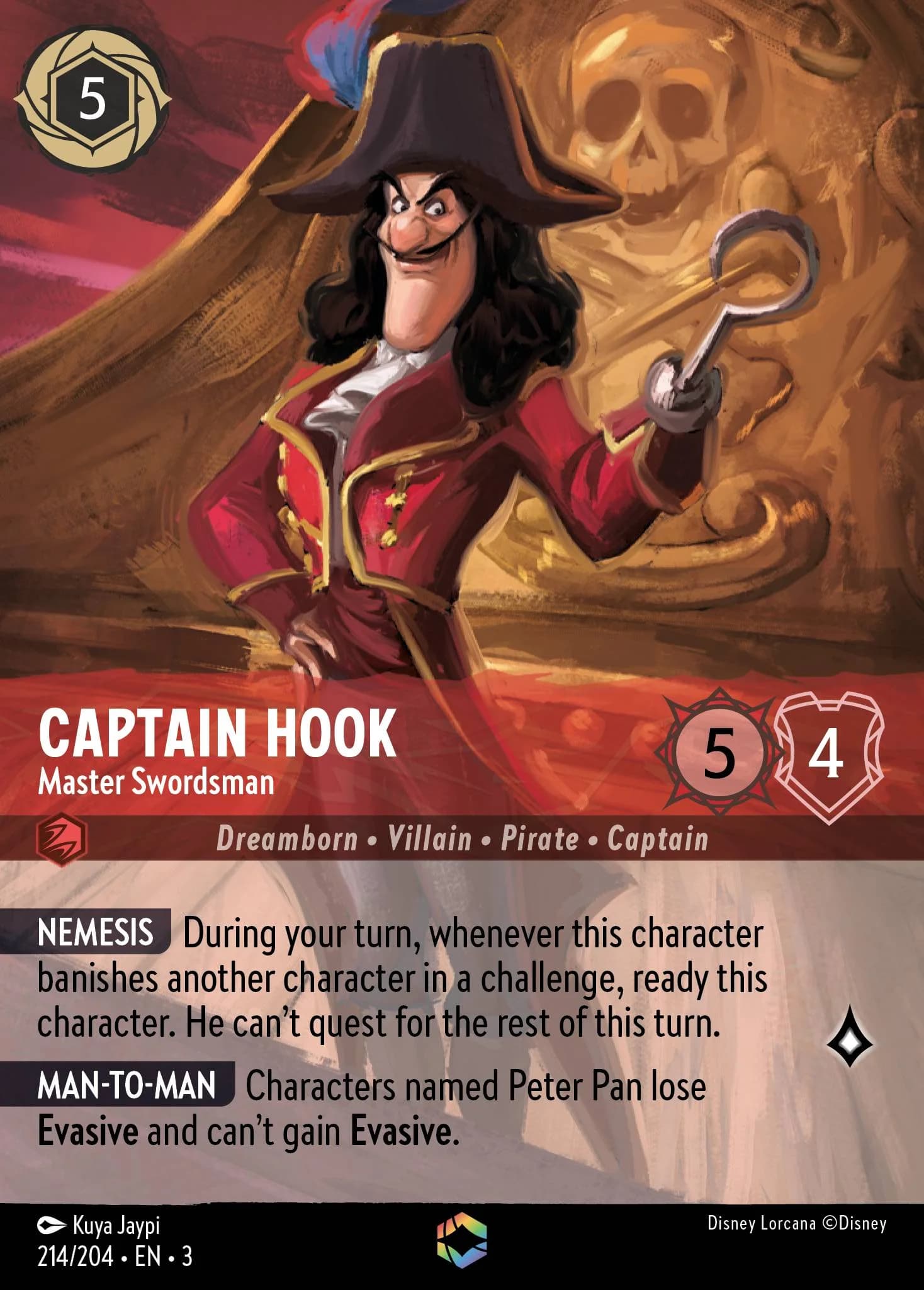 Captain Hook - Master Swordsman 214/204 from Into the Inklands
