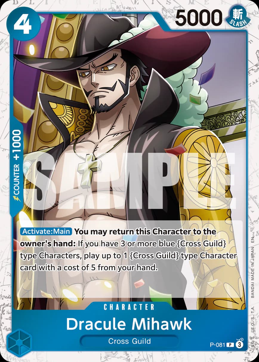 Dracule Mihawk P-081 Official alternate printing 2
