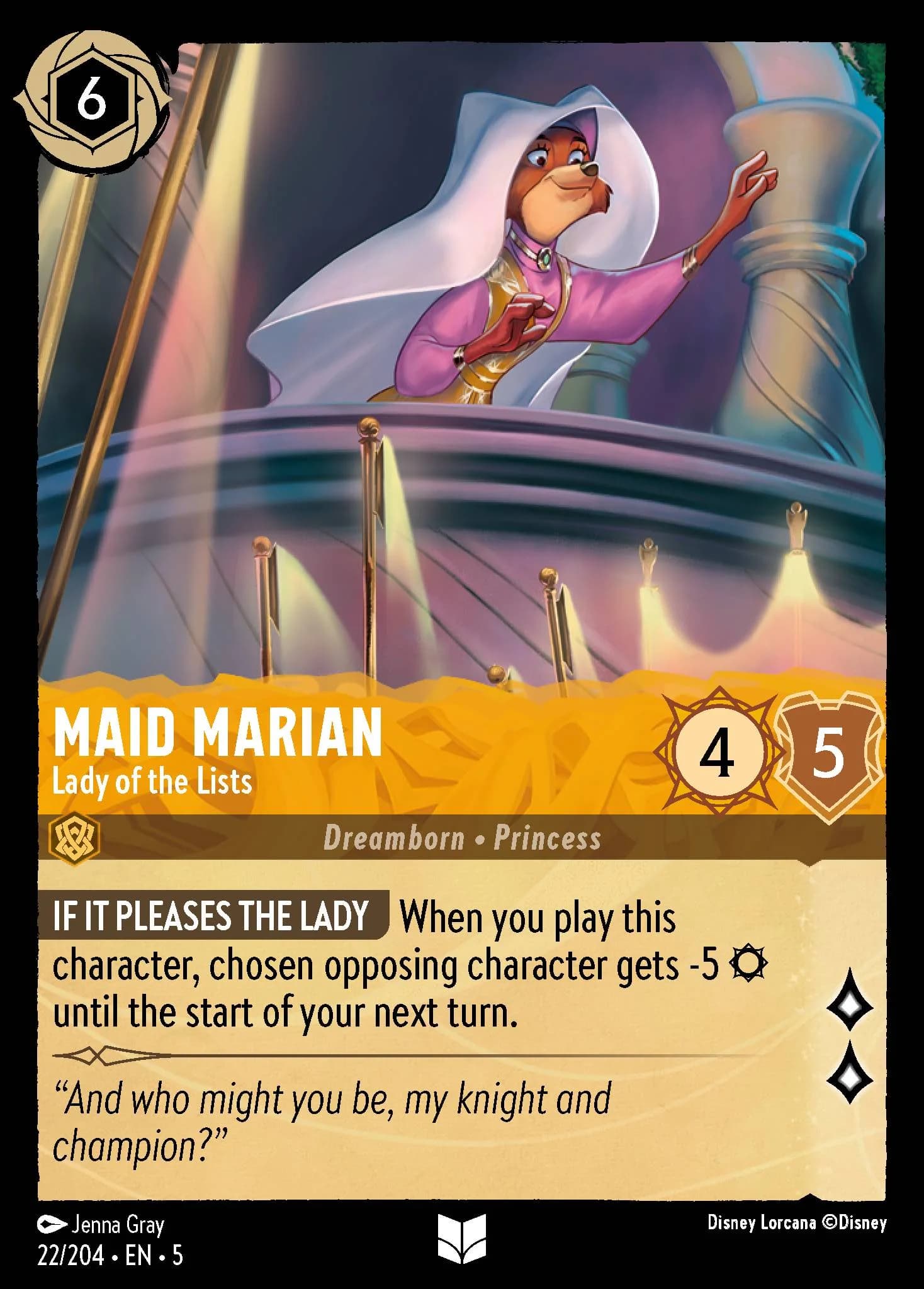 Maid Marian - Lady of the Lists 22/204 from Shimmering Skies