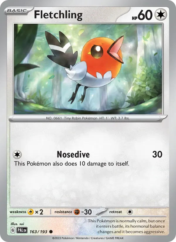 Fletchling 163/193 from Paldea Evolved