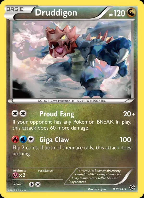 Druddigon 83/114 from Steam Siege