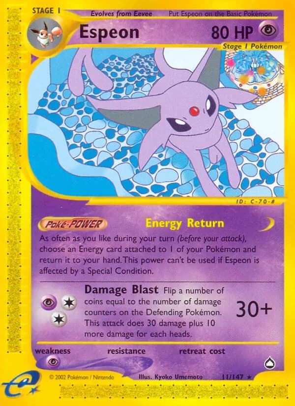 Espeon 11/147 from Aquapolis