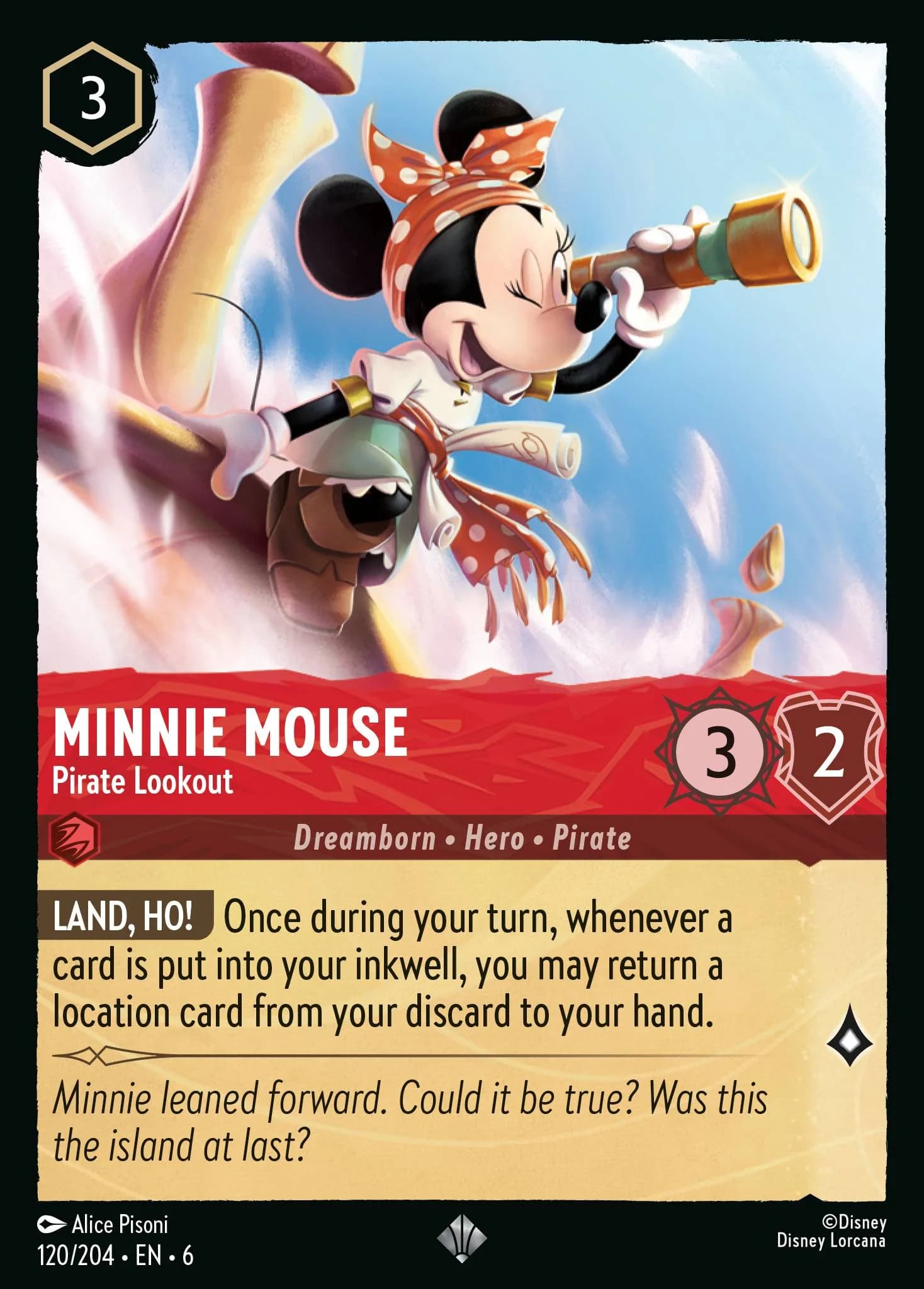 Minnie Mouse - Pirate Lookout 120/204 from Azurite Sea
