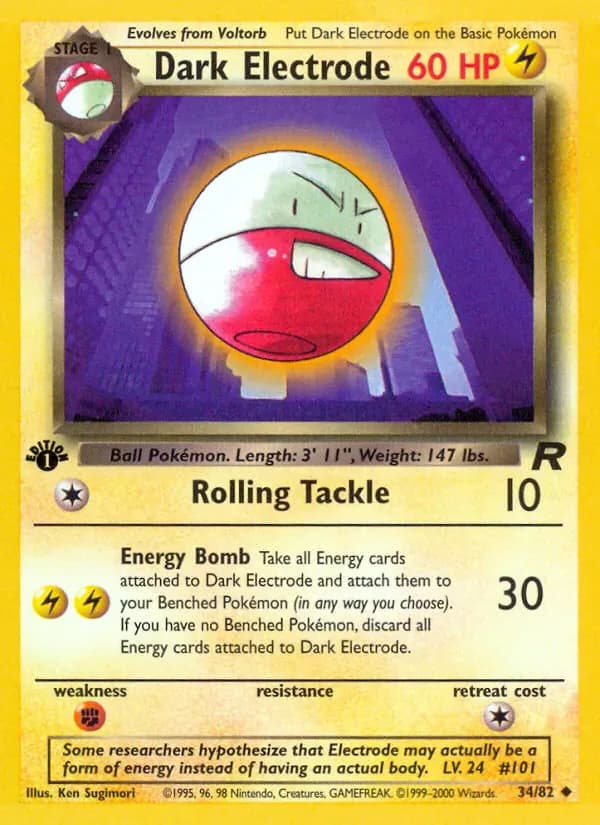 Dark Electrode 34/82 from Team Rocket