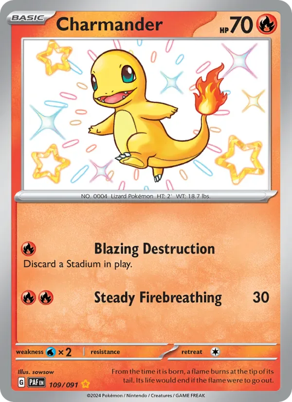 Charmander 109/91 from Paldean Fates