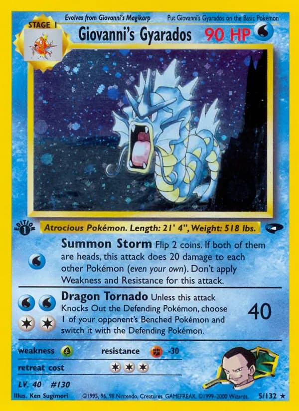 Giovanni's Gyarados 5/132 from Gym Challenge