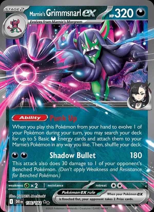 Marnie's Grimmsnarl ex 136/182 from Destined Rivals