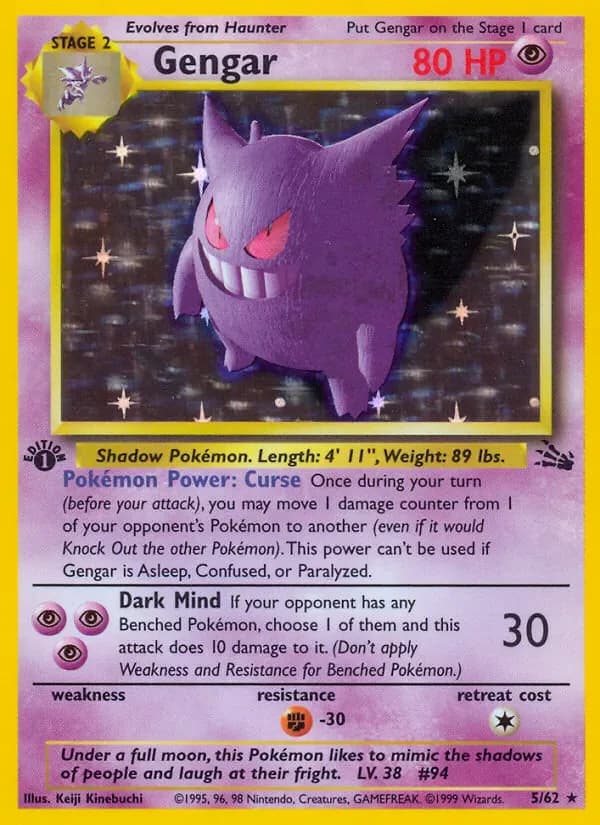 Gengar 5/62 from Fossil