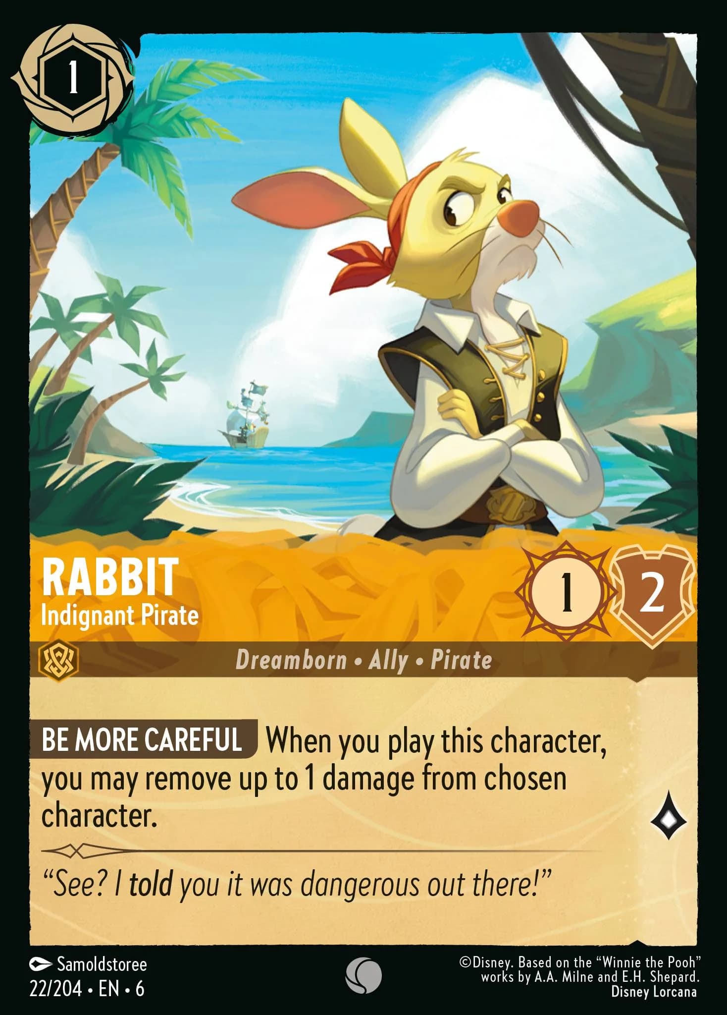Rabbit - Indignant Pirate 22/204 from Azurite Sea