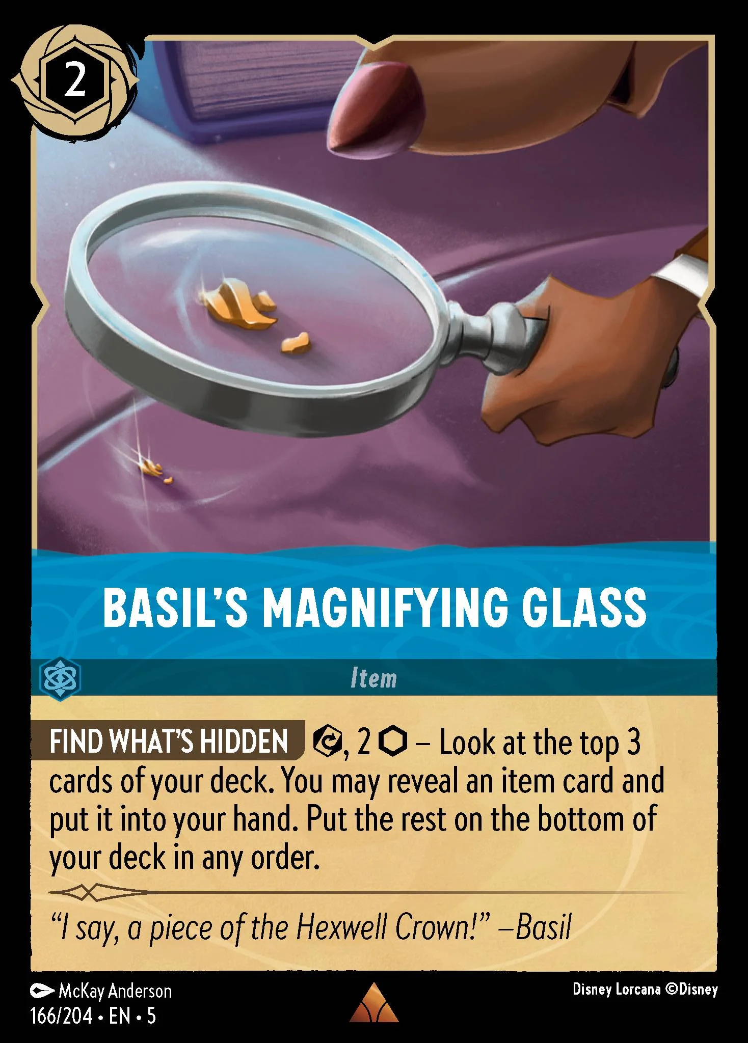 Basil's Magnifying Glass 166/204 from Shimmering Skies