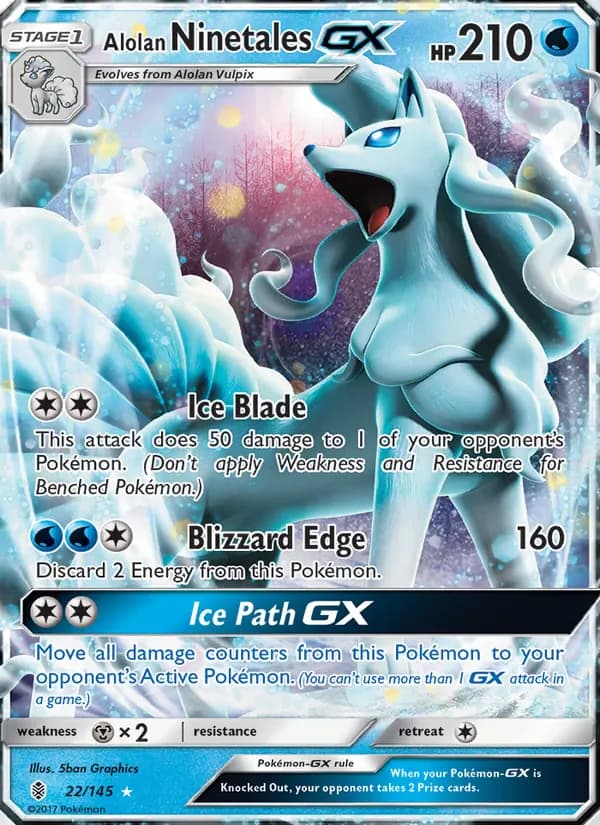 Alolan Ninetales GX 22/145 from Guardians Rising