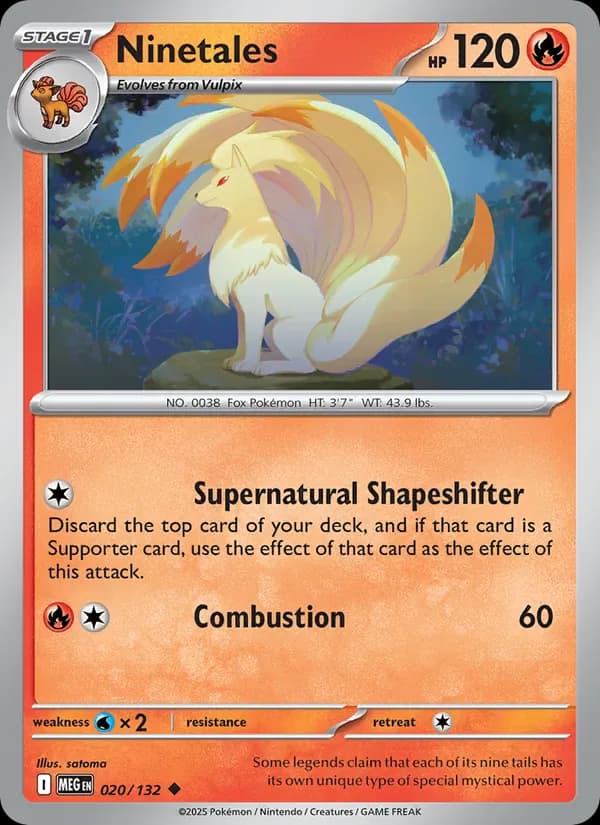 Ninetales 020/132 from Mega Evolution