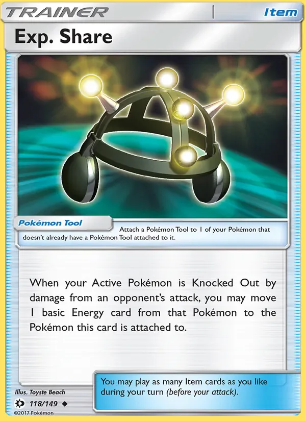 Exp. Share 118/149 from Sun & Moon Base Set