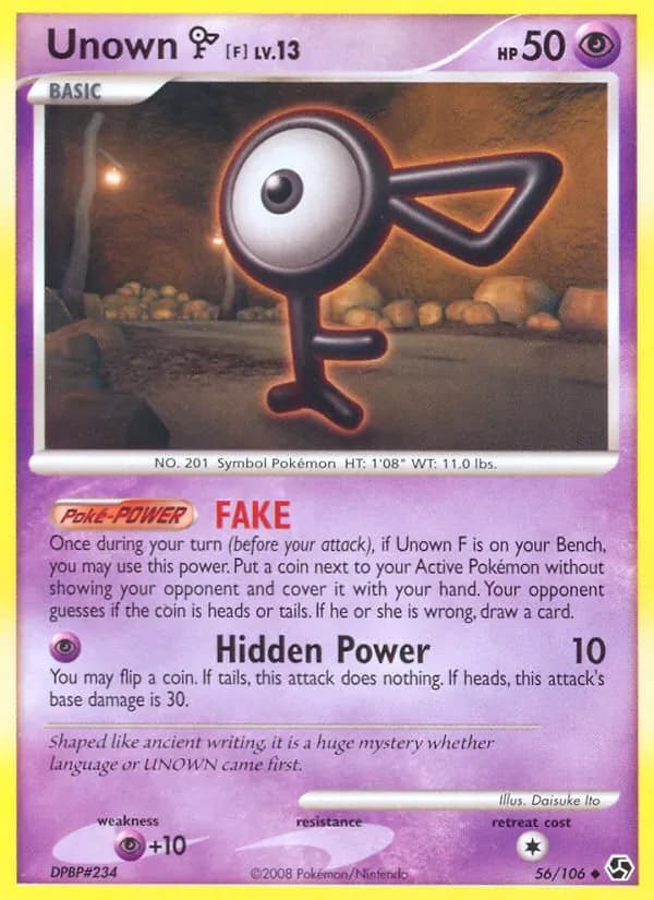 Unown F 56/106 from Great Encounters
