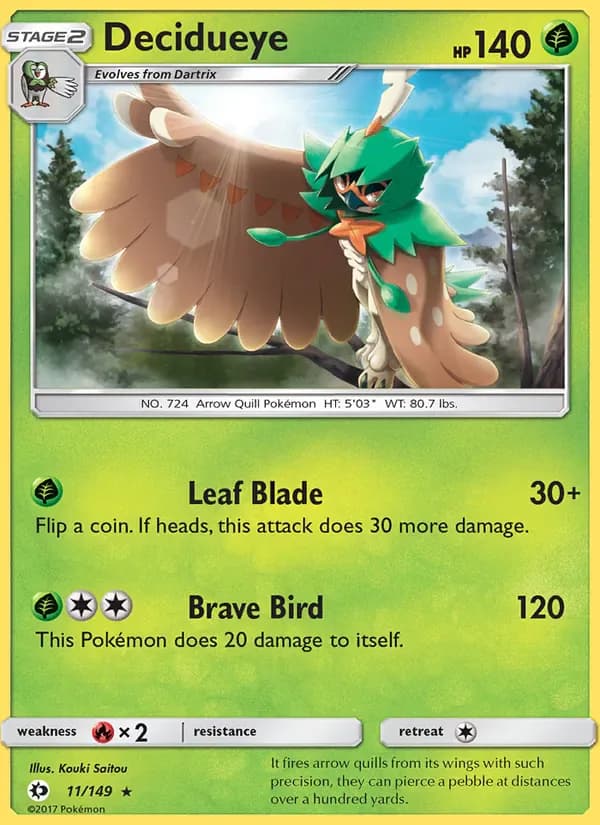 Decidueye 11/149 from Sun & Moon Base Set