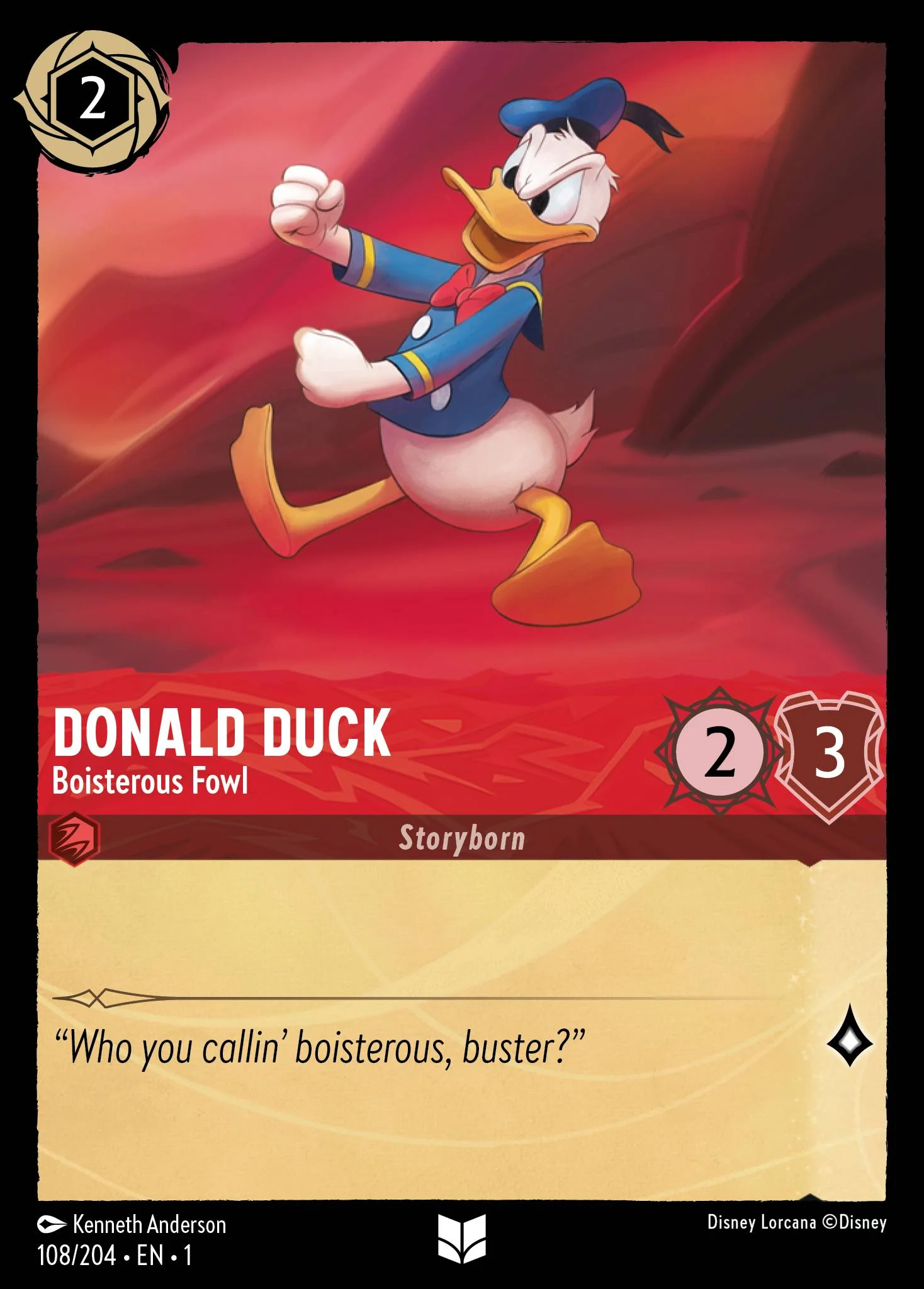 Donald Duck - Boisterous Fowl 108/204 from The First Chapter