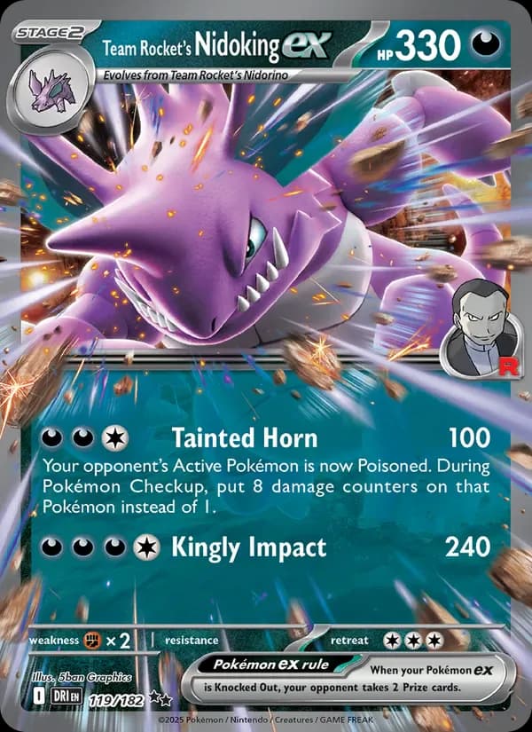 Team Rocket's Nidoking ex 119/182 from Destined Rivals