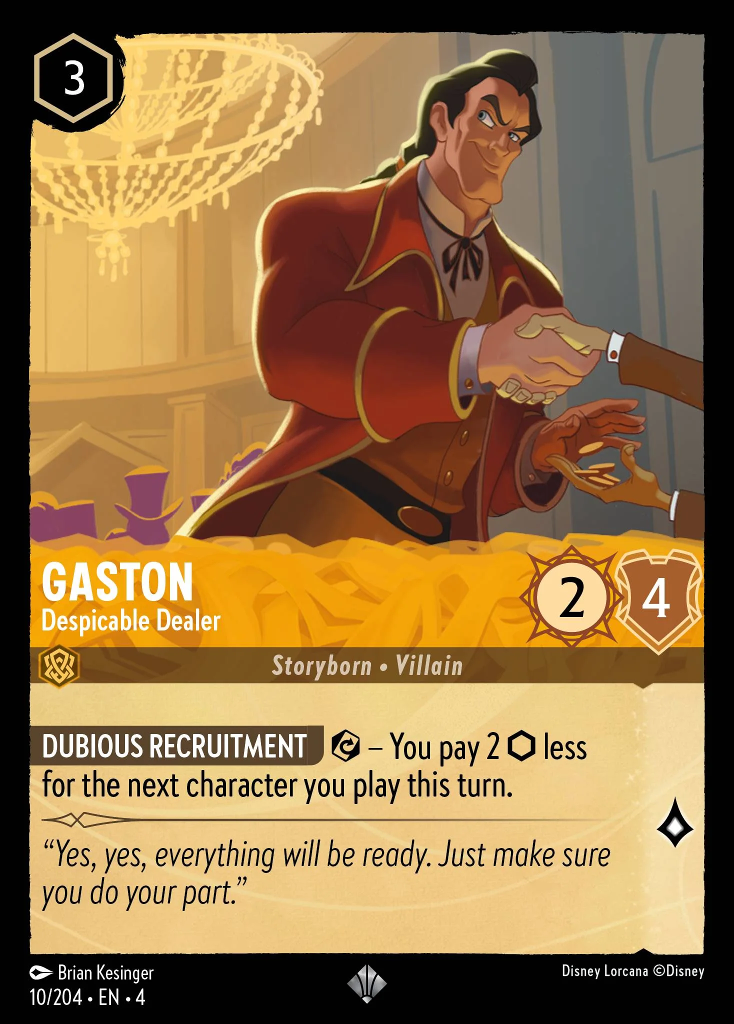 Gaston - Despicable Dealer 10/204 from Ursula's Return
