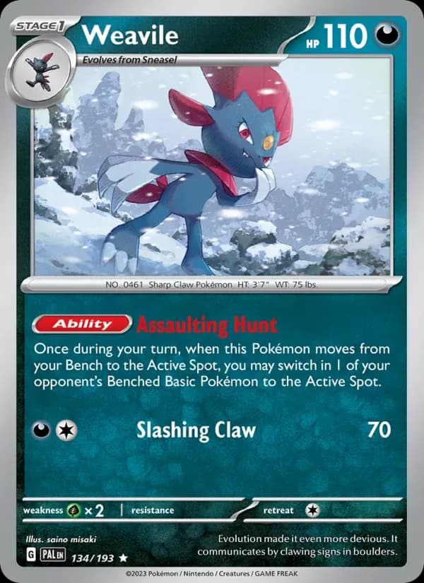 Weavile 134/193 from Paldea Evolved