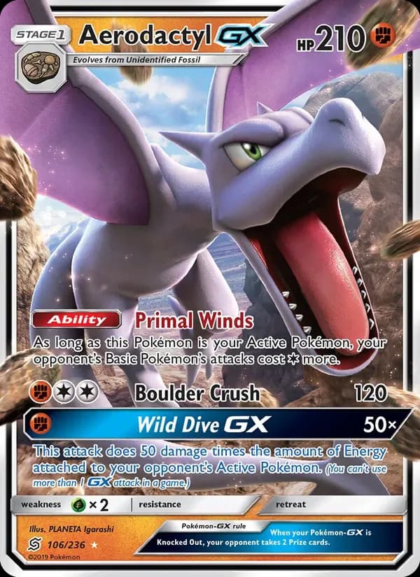 Aerodactyl GX 106/236 from Unified Minds