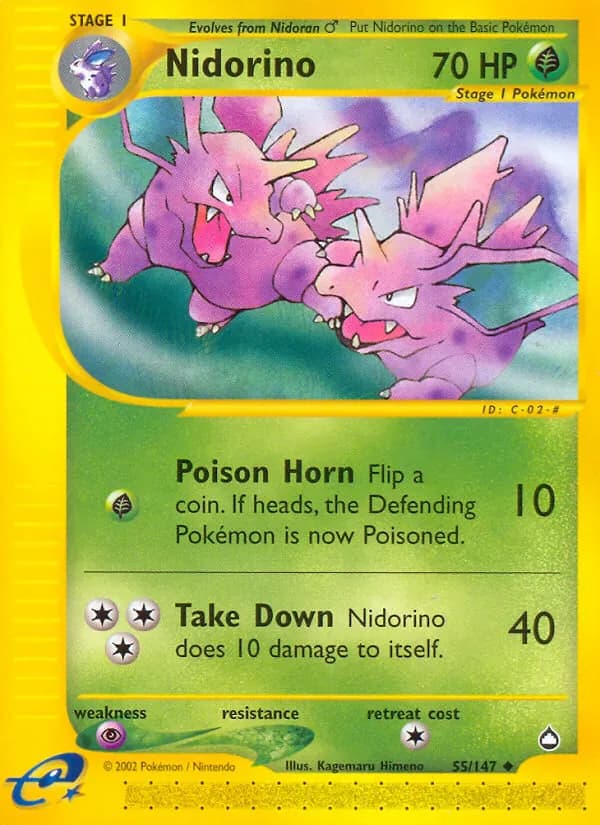Nidorino 55/147 from Aquapolis