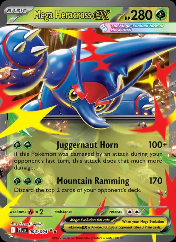Mega Heracross ex 004/94 from Phantasmal Flames