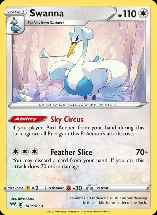 Swanna 149/189 from Darkness Ablaze