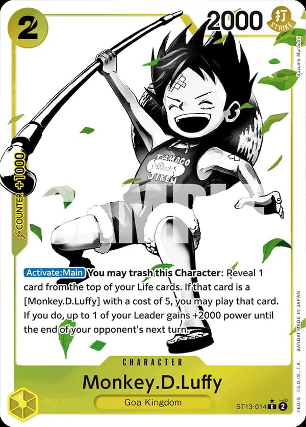 Monkey.D.Luffy ST13-014 Official alternate printing 1