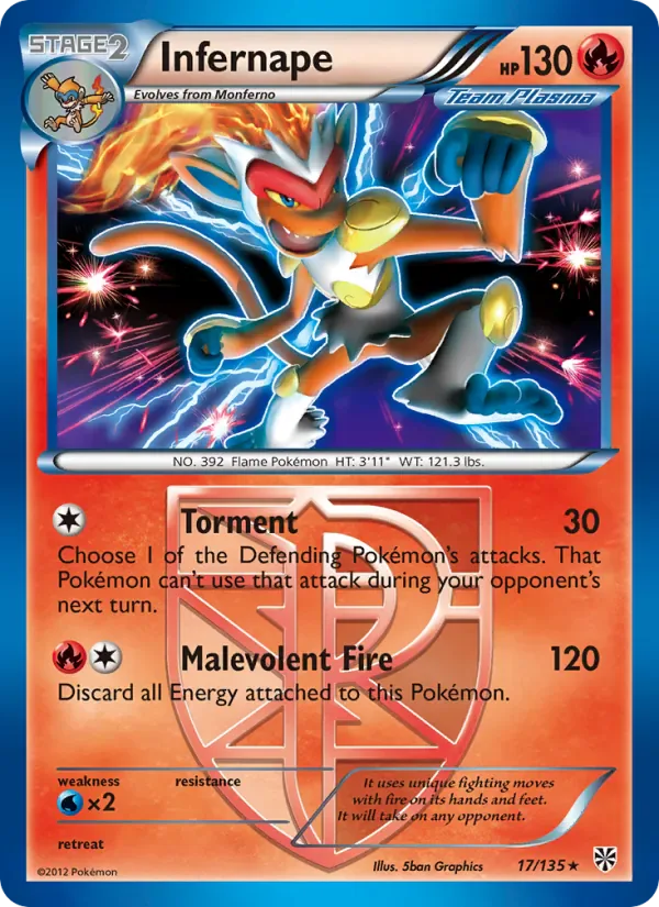 Infernape 17/135 from Plasma Storm