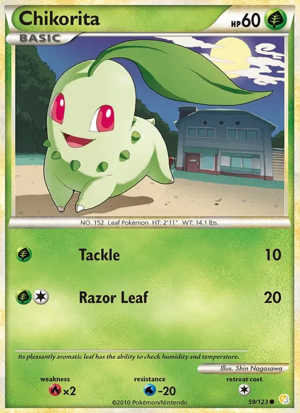 Chikorita 59/123 from HeartGold & SoulSilver