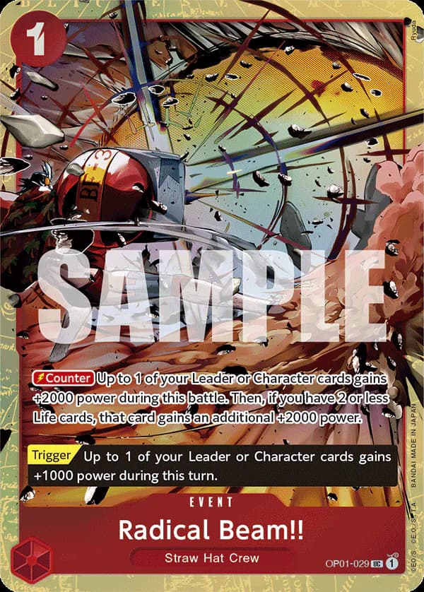 Radical Beam!! OP01-029 Official alternate printing 4