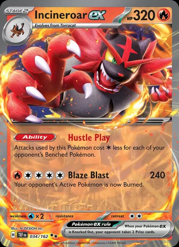 Incineroar ex 034/162 from Temporal Forces