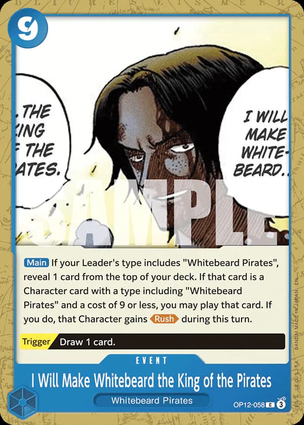 I Will Make Whitebeard the King of the Pirates OP12-058 Standard printing
