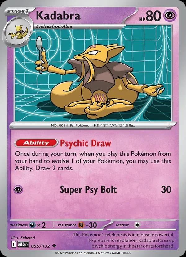 Kadabra 055/132 from Mega Evolution