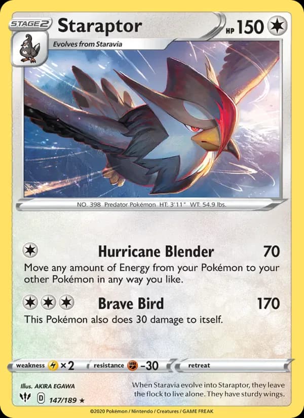 Staraptor 147/189 from Darkness Ablaze