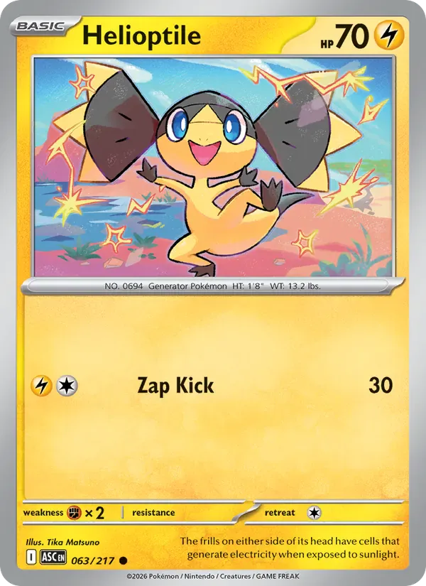 Helioptile 063/217 from Ascended Heroes