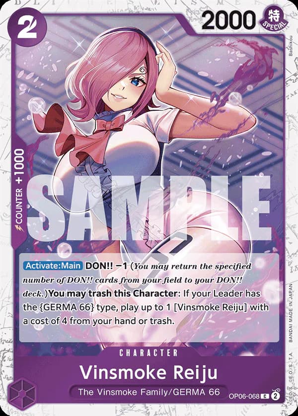 Vinsmoke Reiju OP06-068 Official alternate printing 2
