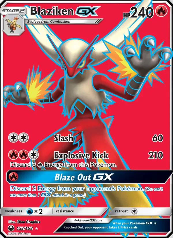 Blaziken GX 153/168 from Celestial Storm