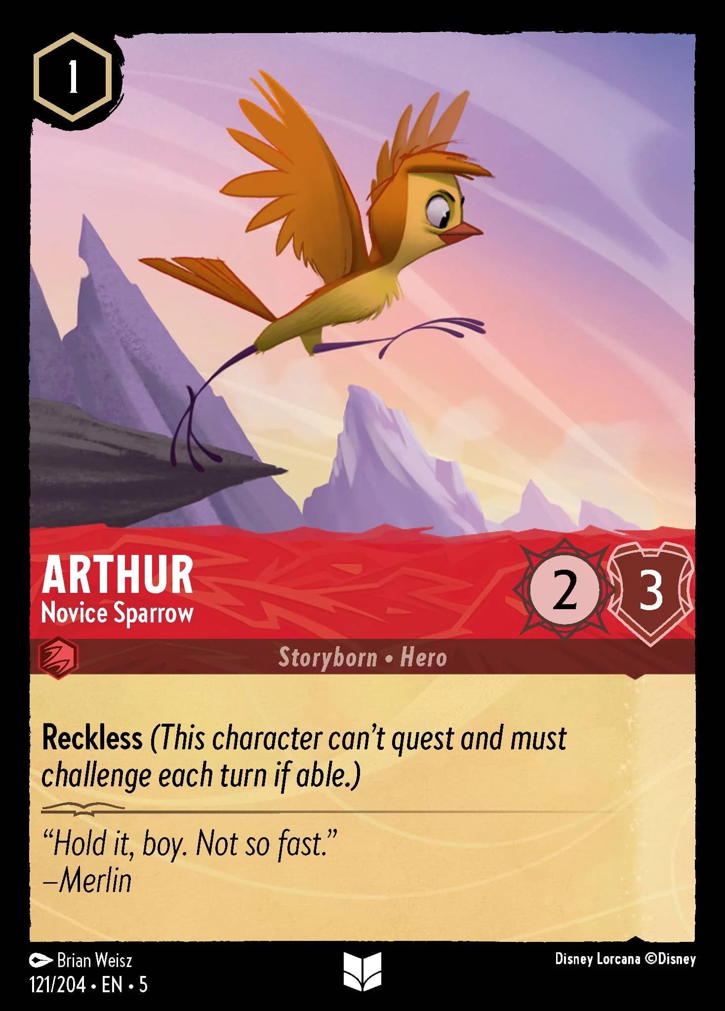 Arthur - Novice Sparrow 121/204 from Shimmering Skies