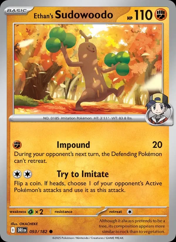 Ethan's Sudowoodo 093/182 from Destined Rivals