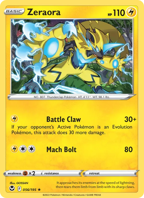 Zeraora 056/195 from Silver Tempest