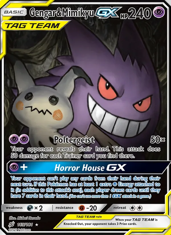 Gengar & Mimikyu GX 165/181 from Team Up