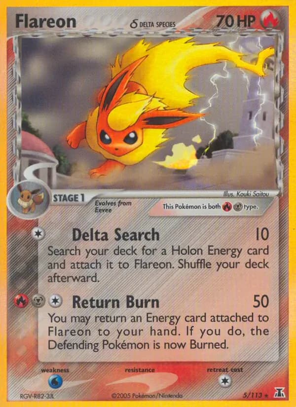 Flareon δ 5/113 from EX Delta Species
