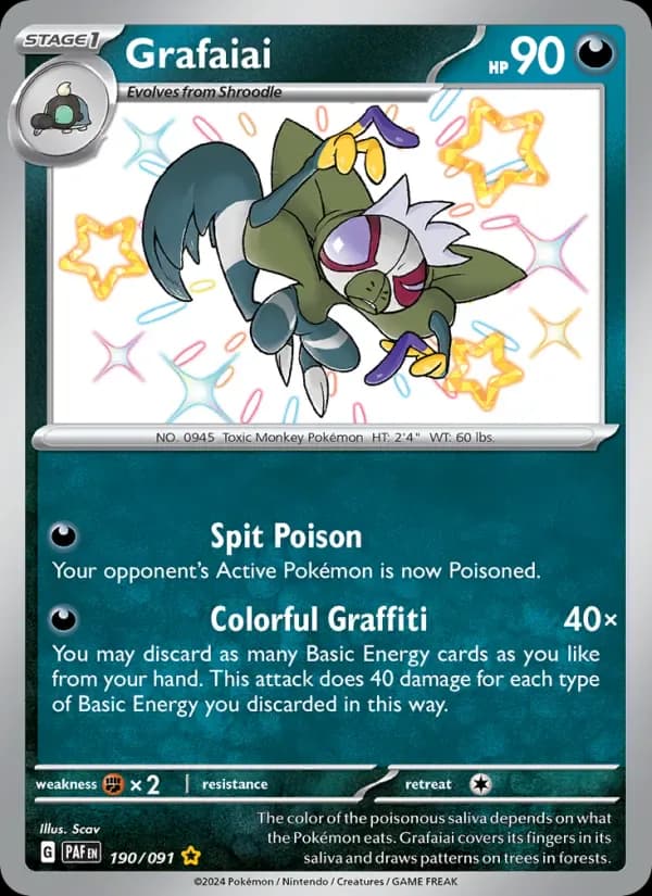 Grafaiai 190/91 from Paldean Fates