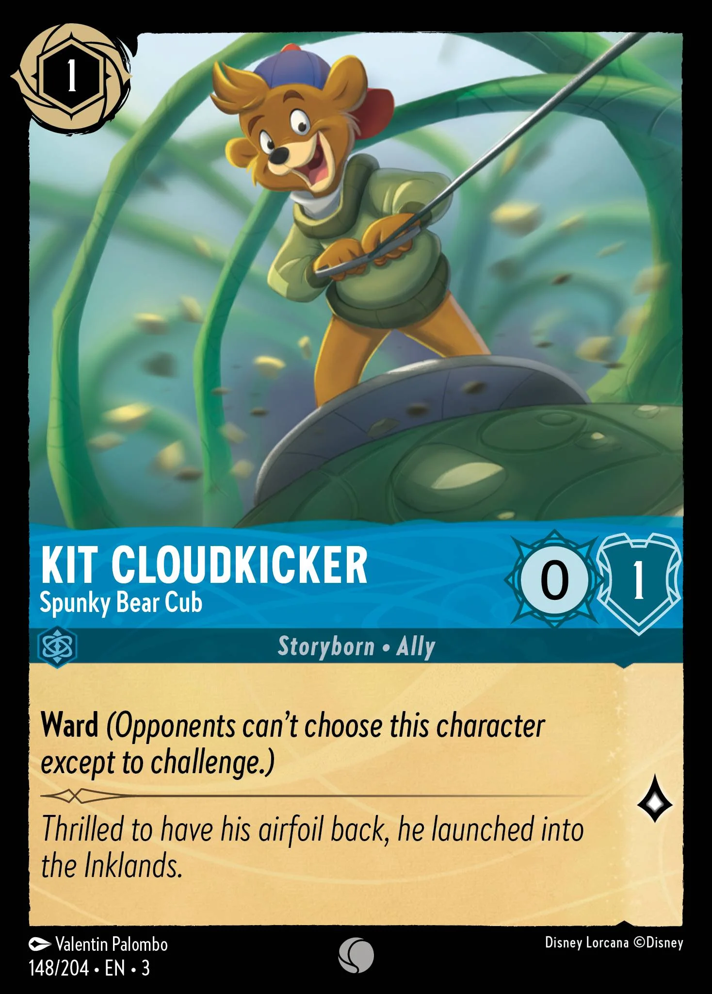 Kit Cloudkicker - Spunky Bear Cub 148/204 from Into the Inklands