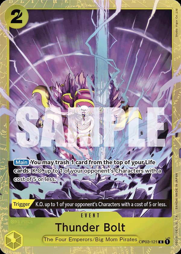 Thunder Bolt OP03-121 Official alternate printing 5